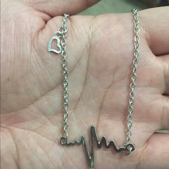 Silver Heartbeat Necklace - Picture 4 of 4